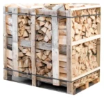Halbe Palette Buchen-Brennholz – kammergetrocknet – gespalten – 25 cm
