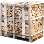 Halbe Palette Buchen-Brennholz – kammergetrocknet – gespalten – 25 cm