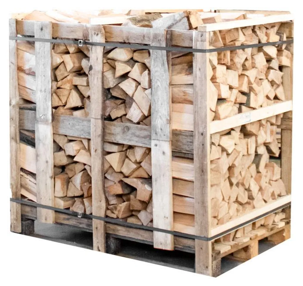 Halbe Palette Buchen-Brennholz – kammergetrocknet – gespalten – 25 cm – Image 1