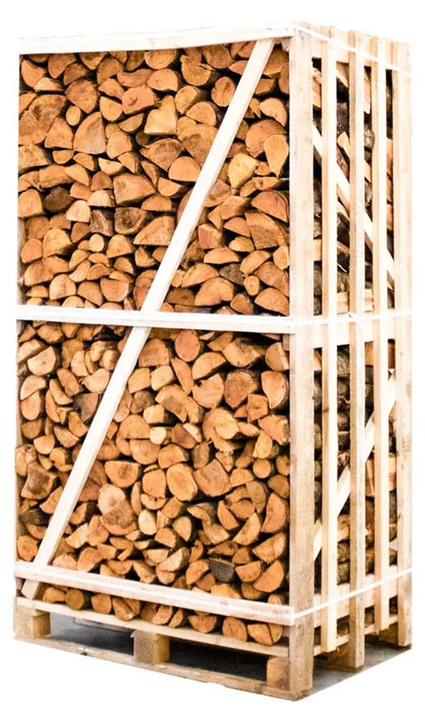 Kammergetrocknetes Erlen-Brennholz – gespalten – 25 cm – Palette – Image 1