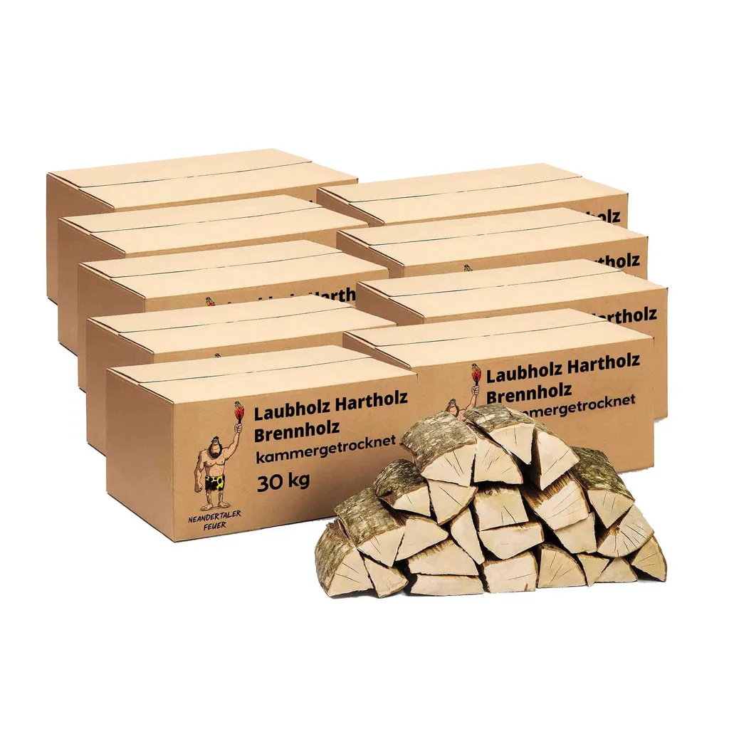 Hartholz-Brennholz – 25 cm – 270 kg – für Kamin, Grill, Smoker und Holzofen – Bild 1