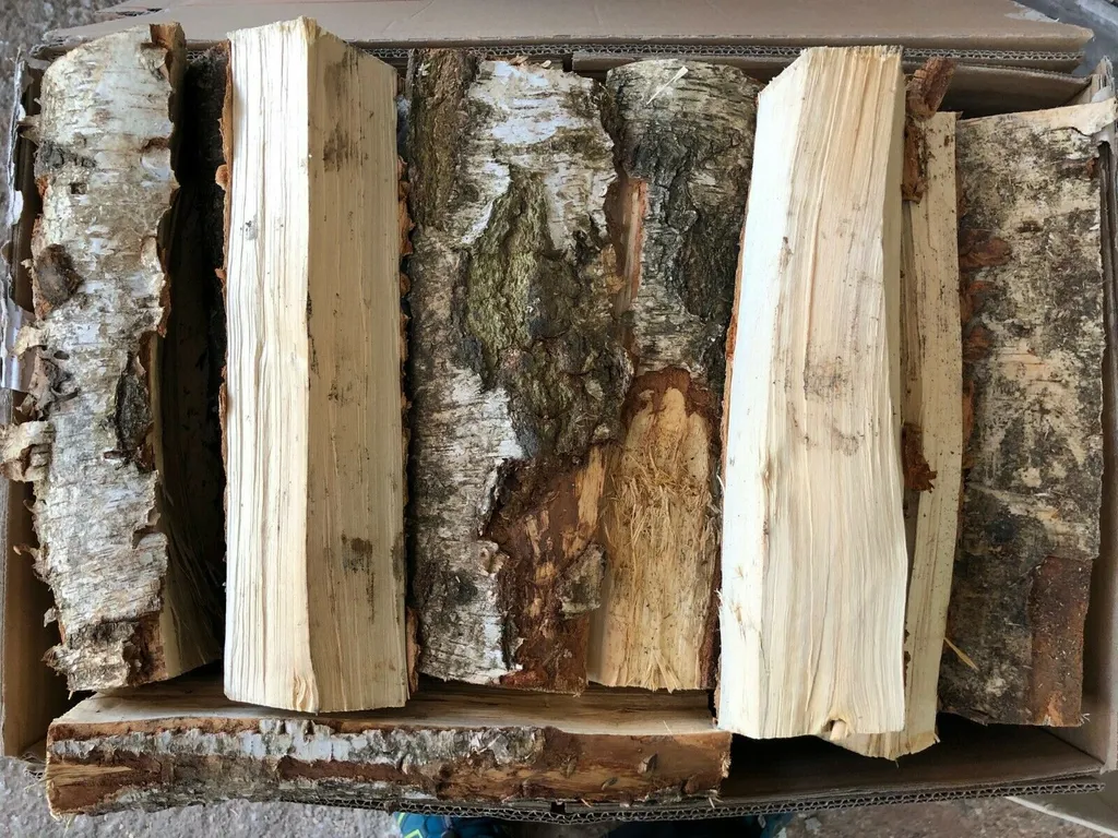 Birken-Brennholz – 30 kg – 25 cm – trocken – für Kamin und Holzofen – Bild 1