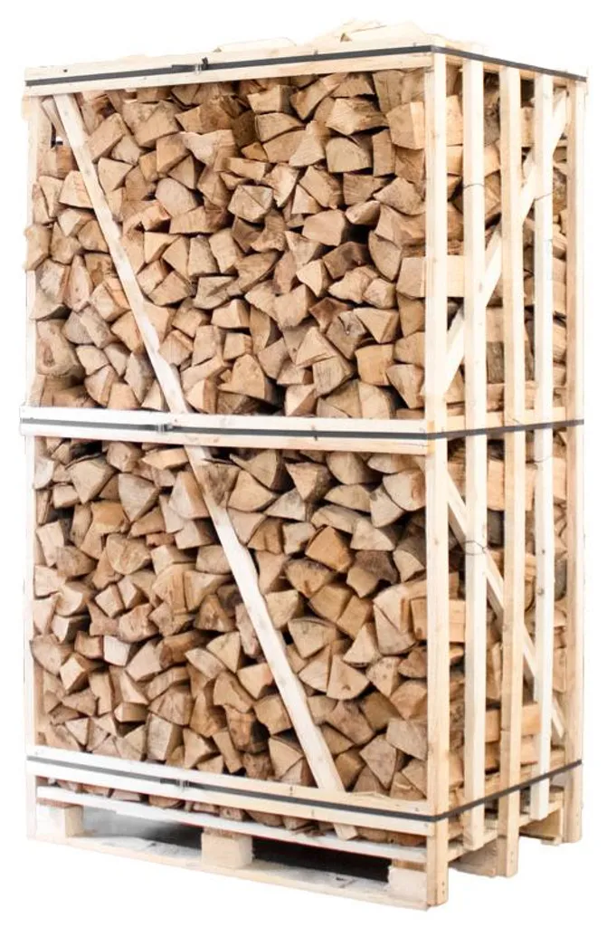 Palette Buchen-Brennholz – kammergetrocknet und gespalten – 25 cm – Image 1